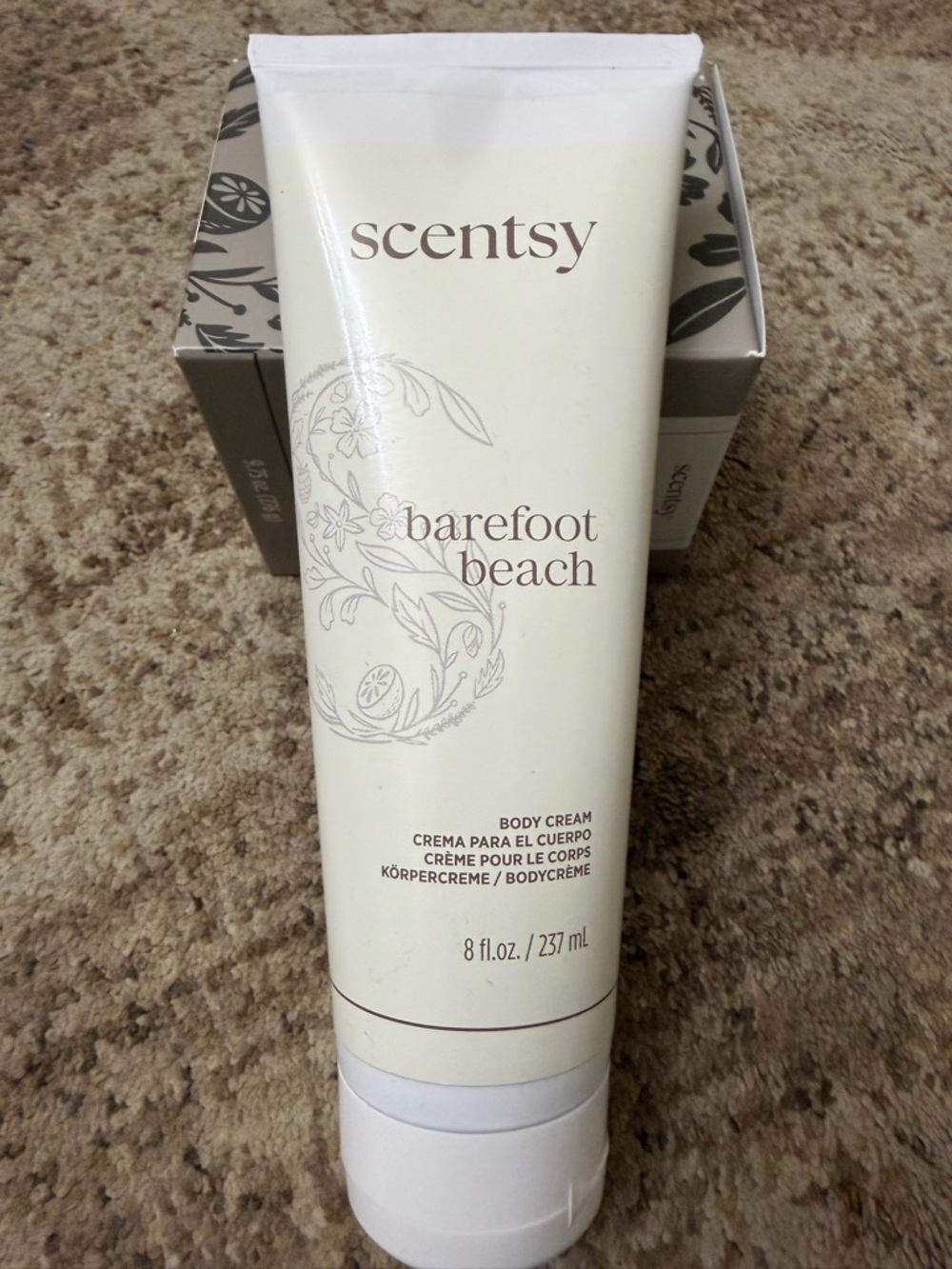 Scentsy Barefoot Beach Body Cream - Cream, Brown